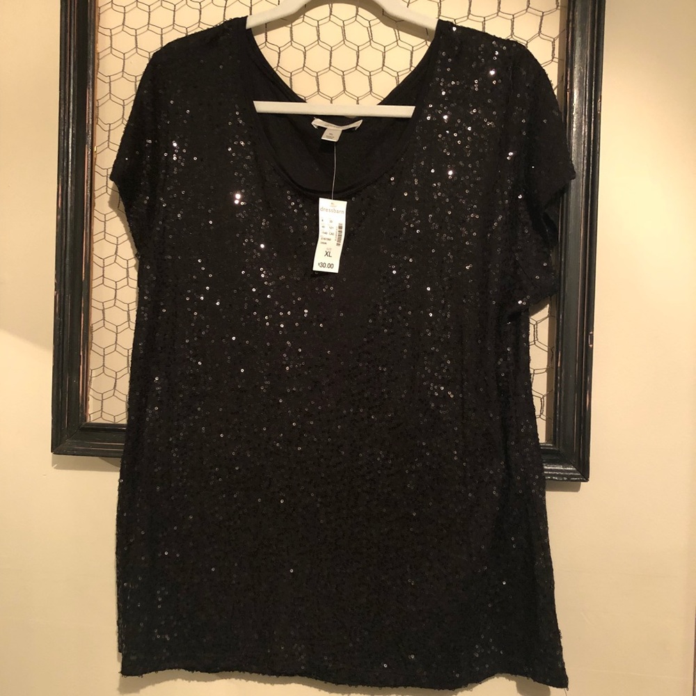 ▪️NWT▪️ Dress Barn Black Sequin Shirt